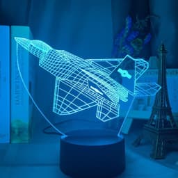 image-Custom 3d Lamp Airplane Hologram Baby Night Light Cool Name Customization Nightlight for Child Bedroom Decor 3d Led Night Light