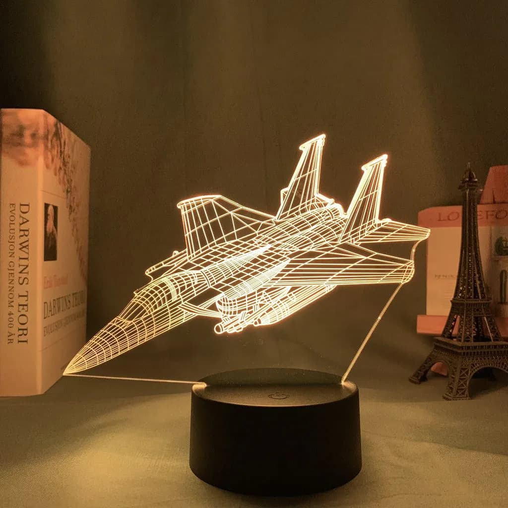 image-Custom 3d Lamp Airplane Hologram Baby Night Light Cool Name Customization Nightlight for Child Bedroom Decor 3d Led Night Light
