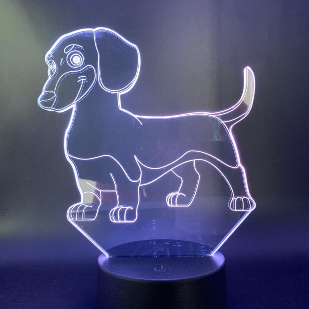 image-Dachshund 3D Night Light Desk USB Battery Decorative Light