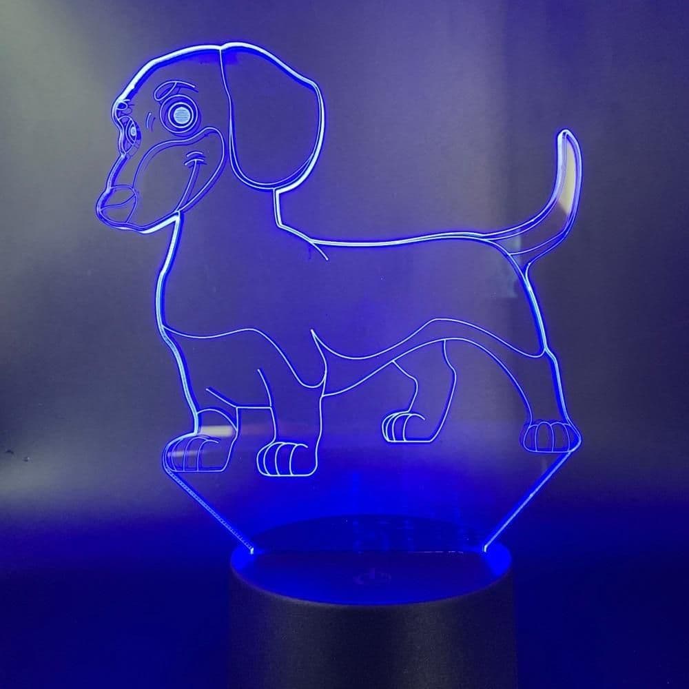 image-Dachshund 3D Night Light Desk USB Battery Decorative Light