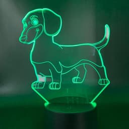 image-Dachshund 3D Night Light Desk USB Battery Decorative Light