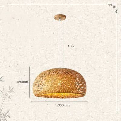image-Bamboo Woven Simple Japanese Creative Pastoral Chandelier