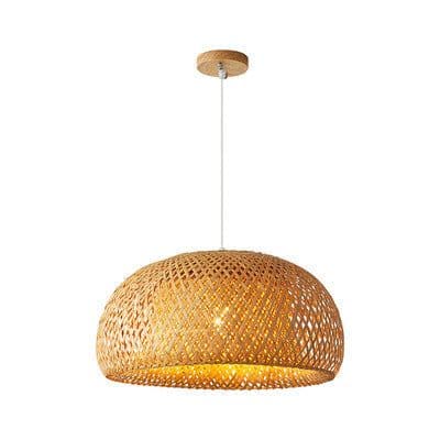 image-Bamboo Woven Simple Japanese Creative Pastoral Chandelier