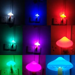 image-Mushroom-shaped LED Lights With Automatic Sensors, Indoor Decoration Lamps