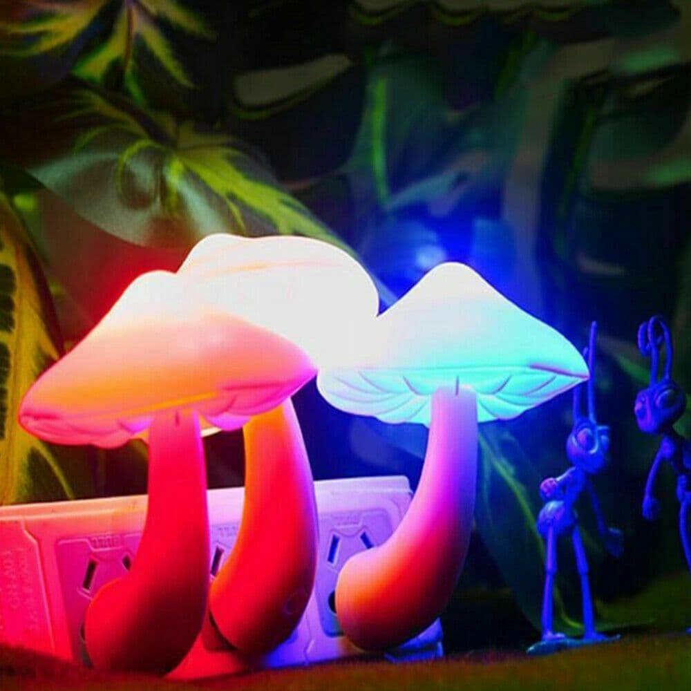 image-Mushroom-shaped LED Lights With Automatic Sensors, Indoor Decoration Lamps
