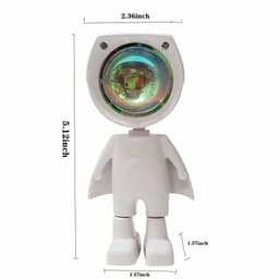 image-Rainbow Sunset Light Projector Lamp Atmosphere Led Night Light Romantic Mood Light Projector For Home Room Background Wall Decor Cute Robot Night Light Perfect For Home Decor