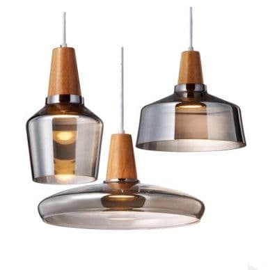 image-Modern Led Glass Pendant Light Fixture With Wood Vintage Rustic Hanging Lamp For Cafe Bar Restaurant Home Deco Loft Lighting