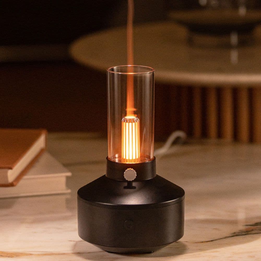 image-2023 New Arrival Ultrasonic Humidifier Retro 150ml Night Light Essential Oil Aroma Diffuser For Home Office