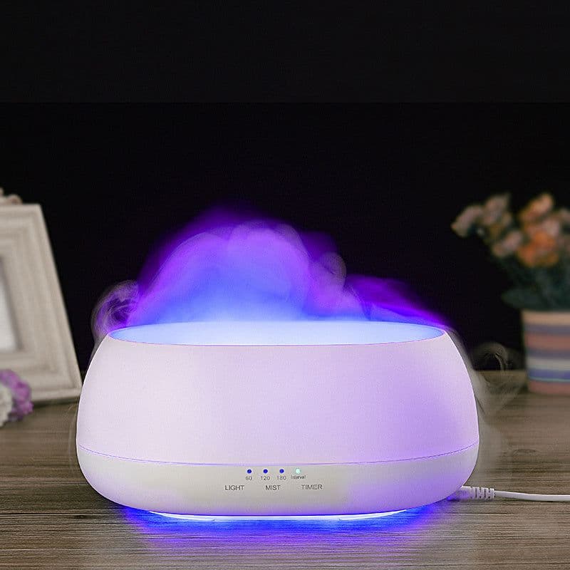 image-HOMEFISH Aroma Diffuser 500ml Ultrasonic Air Humidifier Colorful Light Fragrance Diffuser Essential Oil Diffuser For Home