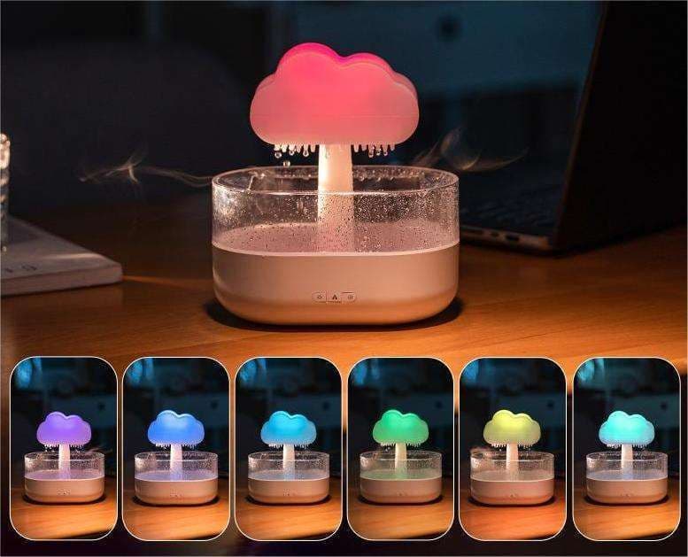 image-200ML Rain Cloud Humidifier Water Drip Rain Cloud Diffuser With Essential Oils Aroma Diffuser