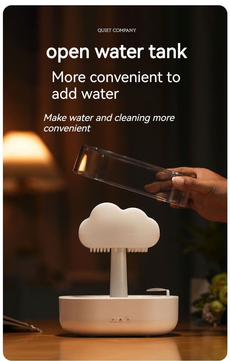 image-200ML Rain Cloud Humidifier Water Drip Rain Cloud Diffuser With Essential Oils Aroma Diffuser