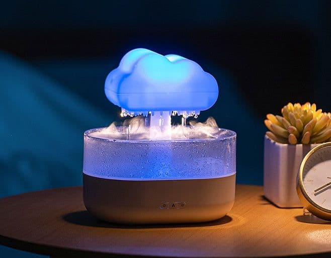 image-200ML Rain Cloud Humidifier Water Drip Rain Cloud Diffuser With Essential Oils Aroma Diffuser