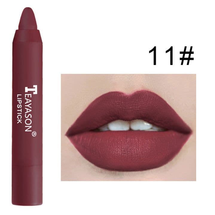 image-3 Packs Of Matte Lipstick Matte Velvet Lipstick Pen Bean Paste Milk Tea Color Lipstick Crayons Lipstick Students