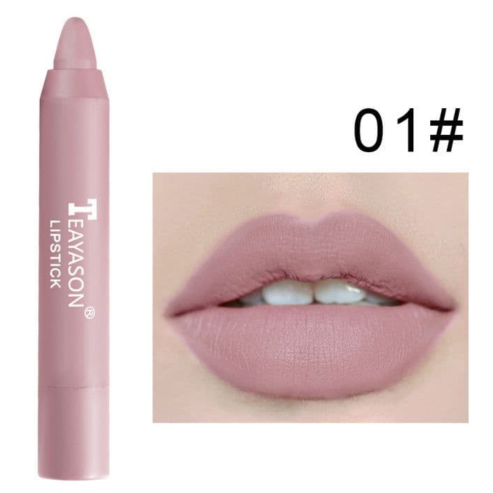 image-3 Packs Of Matte Lipstick Matte Velvet Lipstick Pen Bean Paste Milk Tea Color Lipstick Crayons Lipstick Students