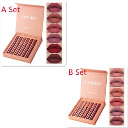 image-Handaiyan Matte Lip Glaze Liquid Lipstick Mini Tube Lip Gloss Waterproof Non Stick Cup Lip Gloss Genuine