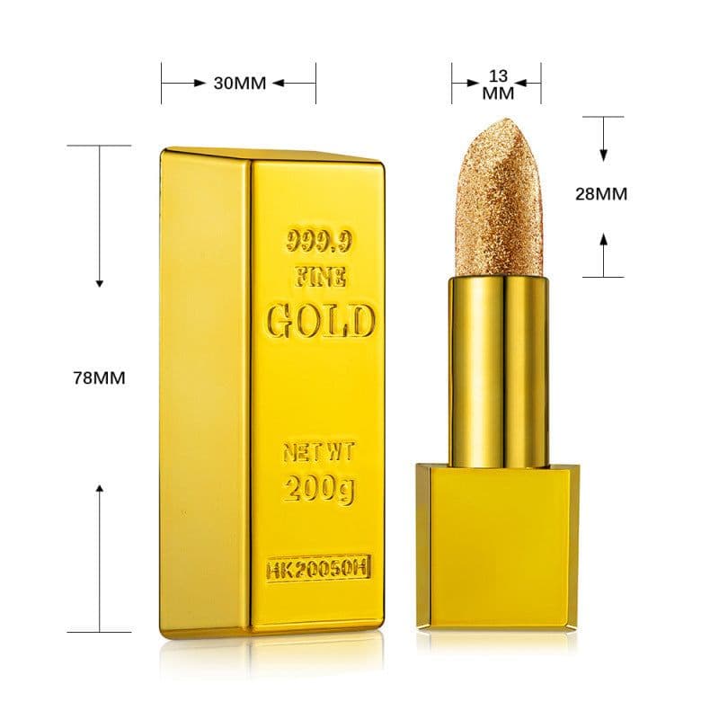 image-Velvet Matte Non-stick Cup Is Not Easy To Fade Fashionable Shiny Gold Powder Lipstick