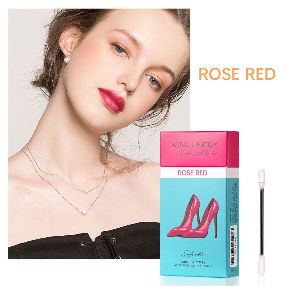 image-20 Pcs Set Cotton Swab Lipsticks For Outdoor Portable Lipsticks Cosmetics Waterproof Case Lasting Long Cigarette Liquid Lipstick