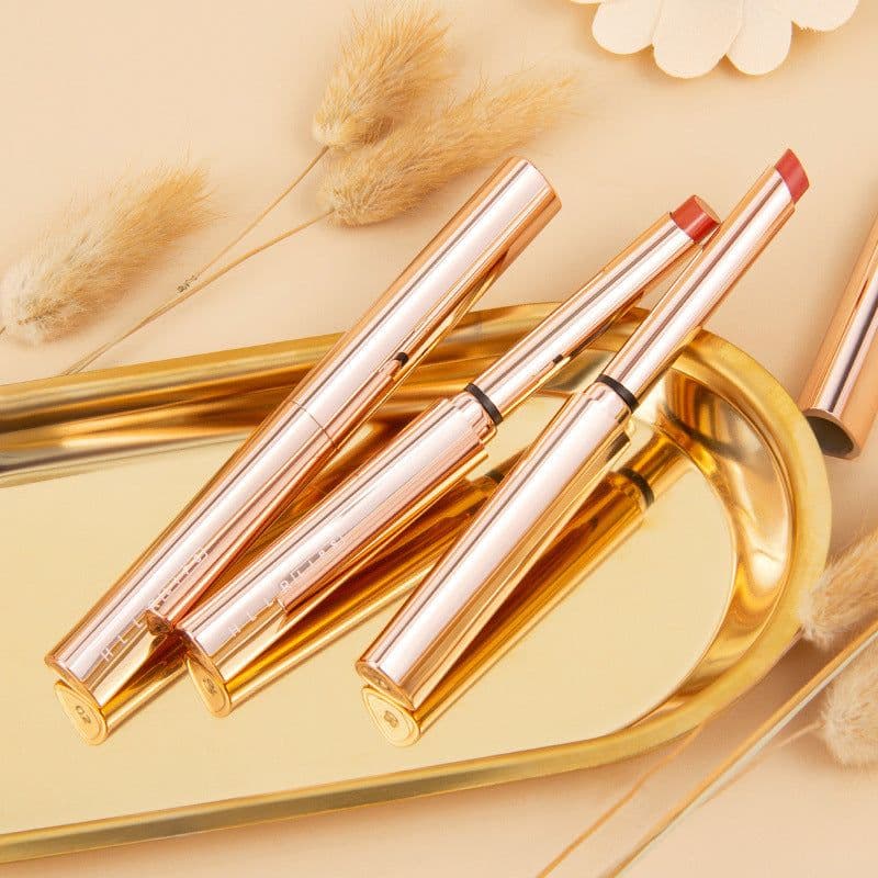 image-Golden Thin Tube Semi-matte Velvet Matte Moisturizing Lipstick