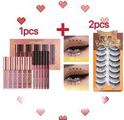 image-Lip Liner And Lipstick Makeup 12 Pcs Set 6 Matte Lipstick 6 Lip Liner Pens Waterproof Long Lasting Matte Lipstick Beauty Cosmetics Makeup Gift For Girls Lipstick Set