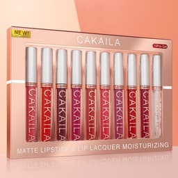 image-Pack Of 10 Matte Nonstick Cup Waterproof Lip Gloss