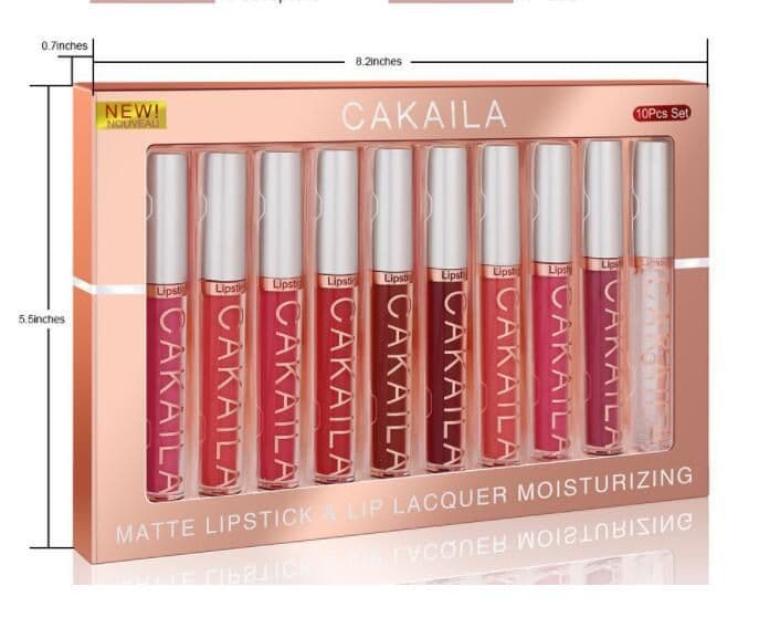 image-Pack Of 10 Matte Nonstick Cup Waterproof Lip Gloss