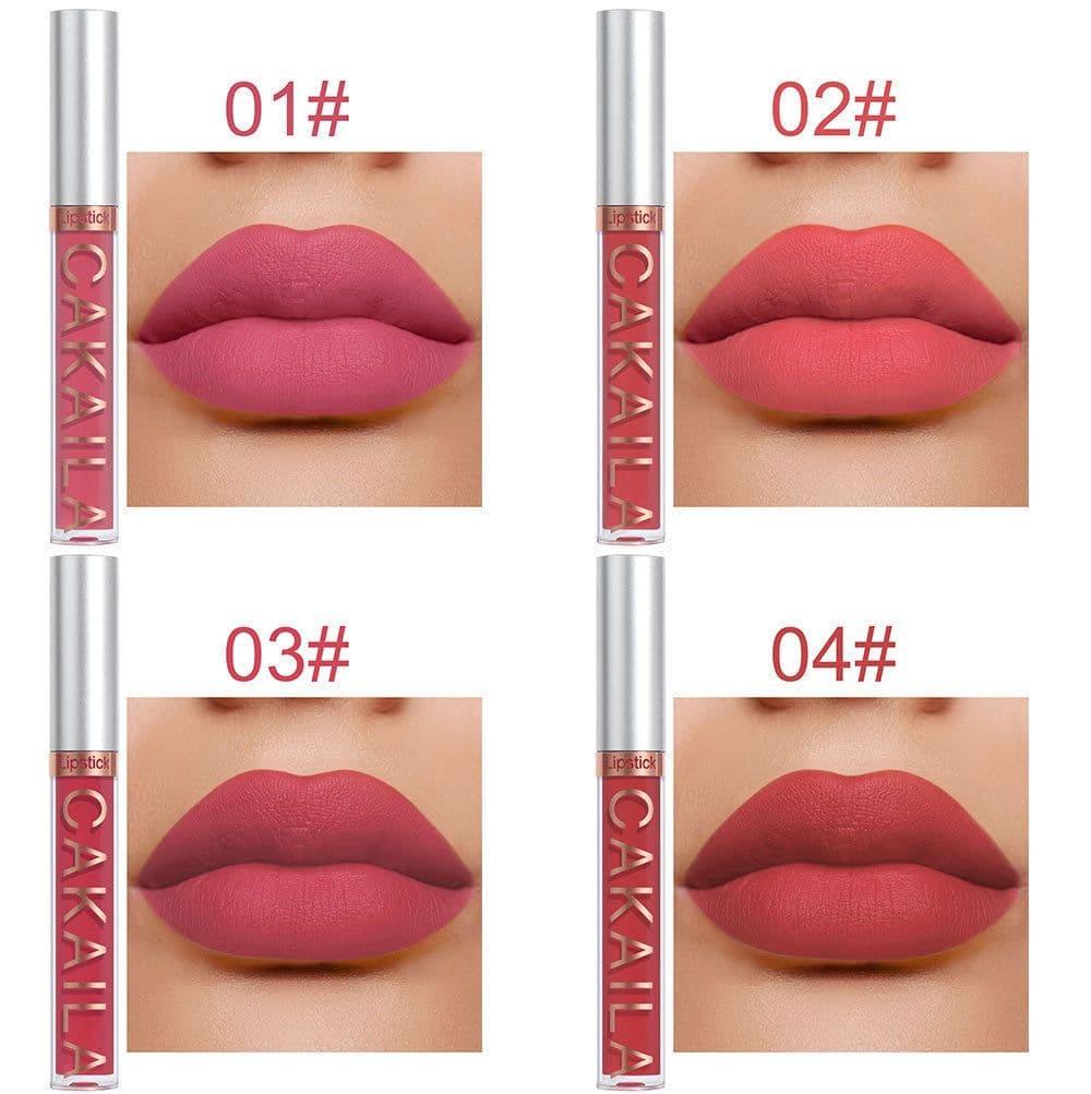 image-Pack Of 10 Matte Nonstick Cup Waterproof Lip Gloss