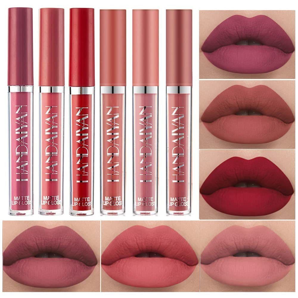 image-Lip Mud Lazy Lipstick Lip Glaze Authentic Matte Lip Gloss Not Easy To Dip Cup