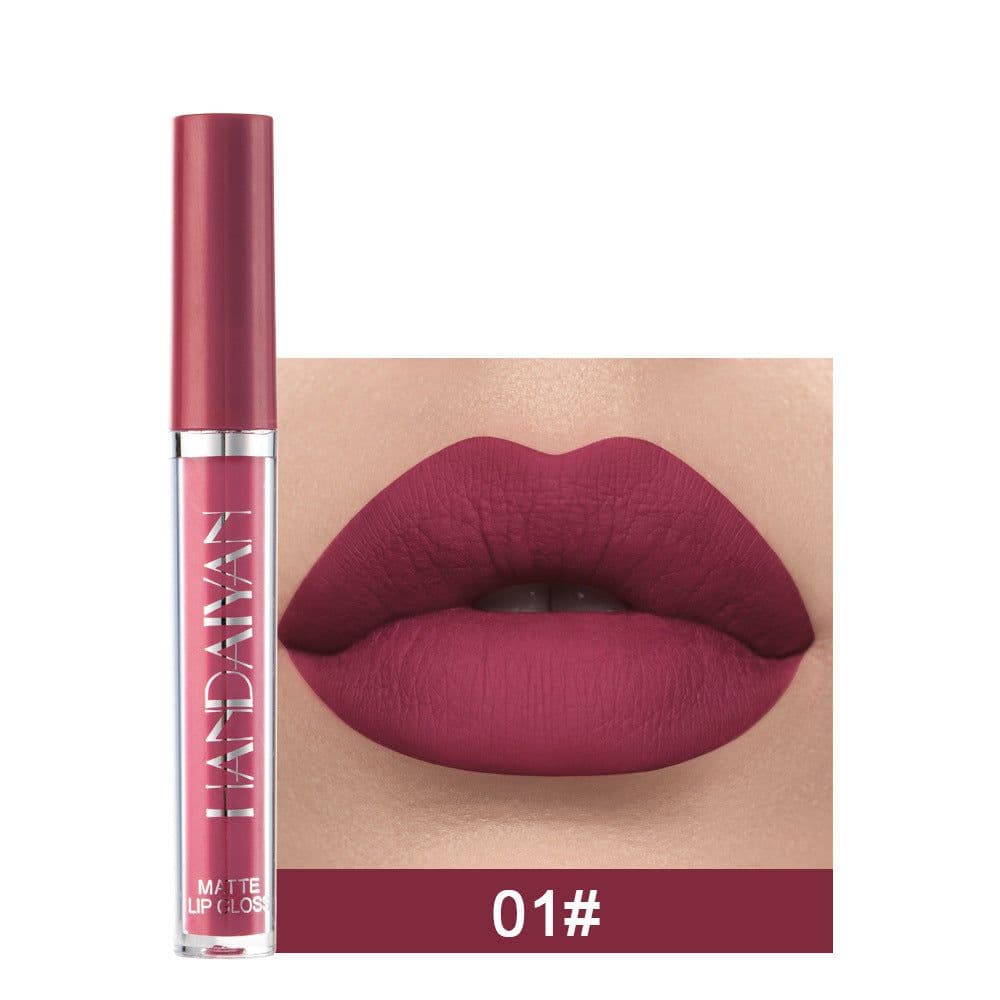 image-Lip Mud Lazy Lipstick Lip Glaze Authentic Matte Lip Gloss Not Easy To Dip Cup