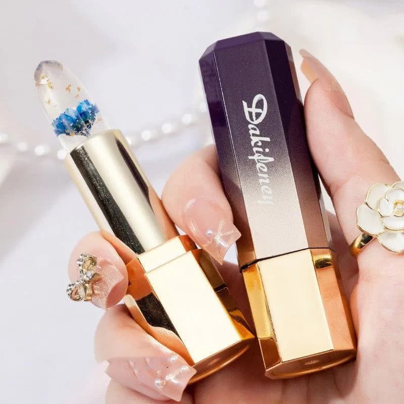 image-Petal Flower Lipstick Transparent Jelly Color Changing Temperature
