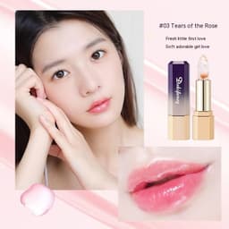 image-Petal Flower Lipstick Transparent Jelly Color Changing Temperature