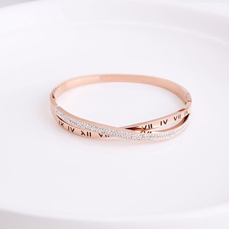 image-Women's Hot Style Roman Word Diamond Bracelet