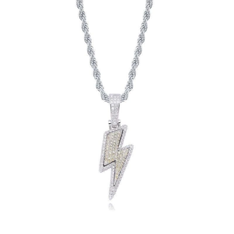 image-Hot Selling Lightning Hip Hop Pendant Micro-inlaid Zircon Hip Hop Fashion Trendy Hip Hop Jewelry