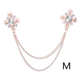 image-Fringed Rhinestone Cross Collar Chain Accessories Brooch Personalized Collar Pin