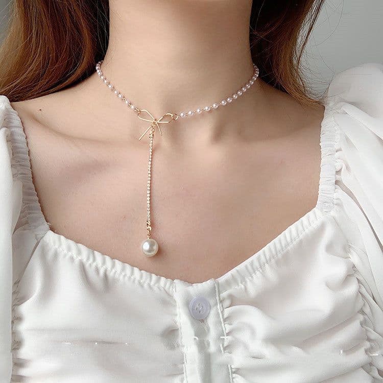 image-New Niche Design Pearl Necklace Women"s Fashion Cool Wind