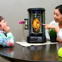image-Home Grill Electric Rotisserie Indoor Chicken SmokelessHome Skewer Stove