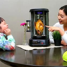 image-Home Grill Electric Rotisserie Indoor Chicken SmokelessHome Skewer Stove