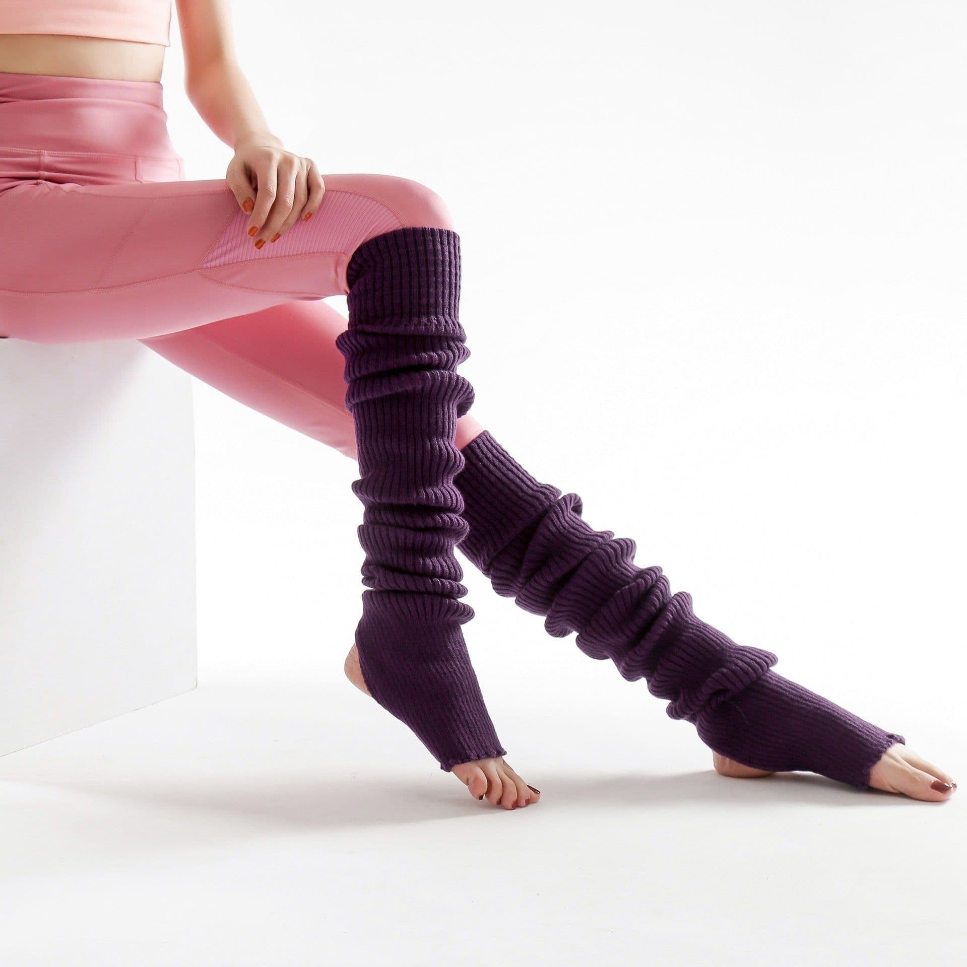 image-Yoga Socks Autumn Winter Female Tall Hose Set Protection