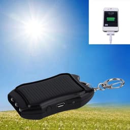 image-Solar Mobile Phone Power Bank Flashlight Keychain Power