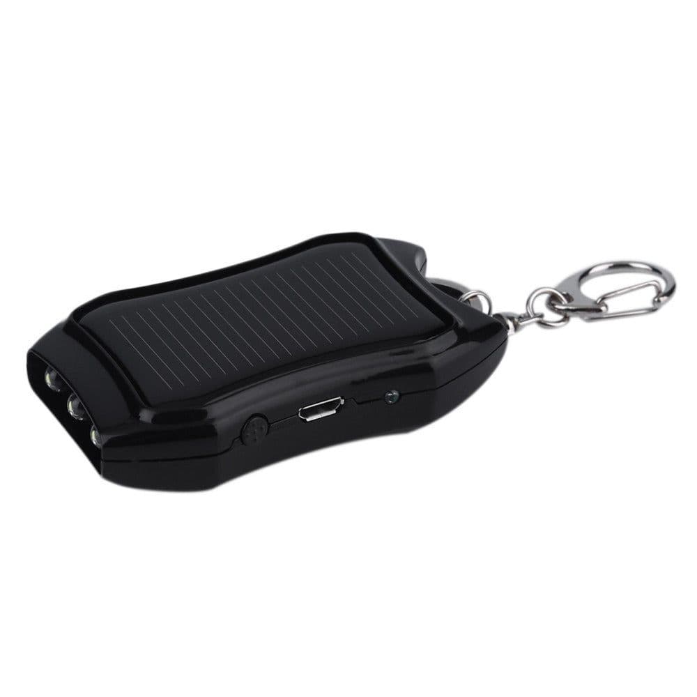 image-Solar Mobile Phone Power Bank Flashlight Keychain Power