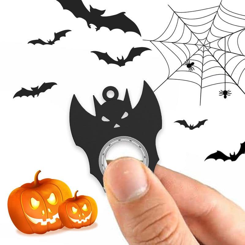 image-Halloween Creative Fidget Spinner Toy Bat Demon Ghost Keychain Hand Spinner Anti-Anxiety Toy Relieves Stress Bottle Opener Kids Toy