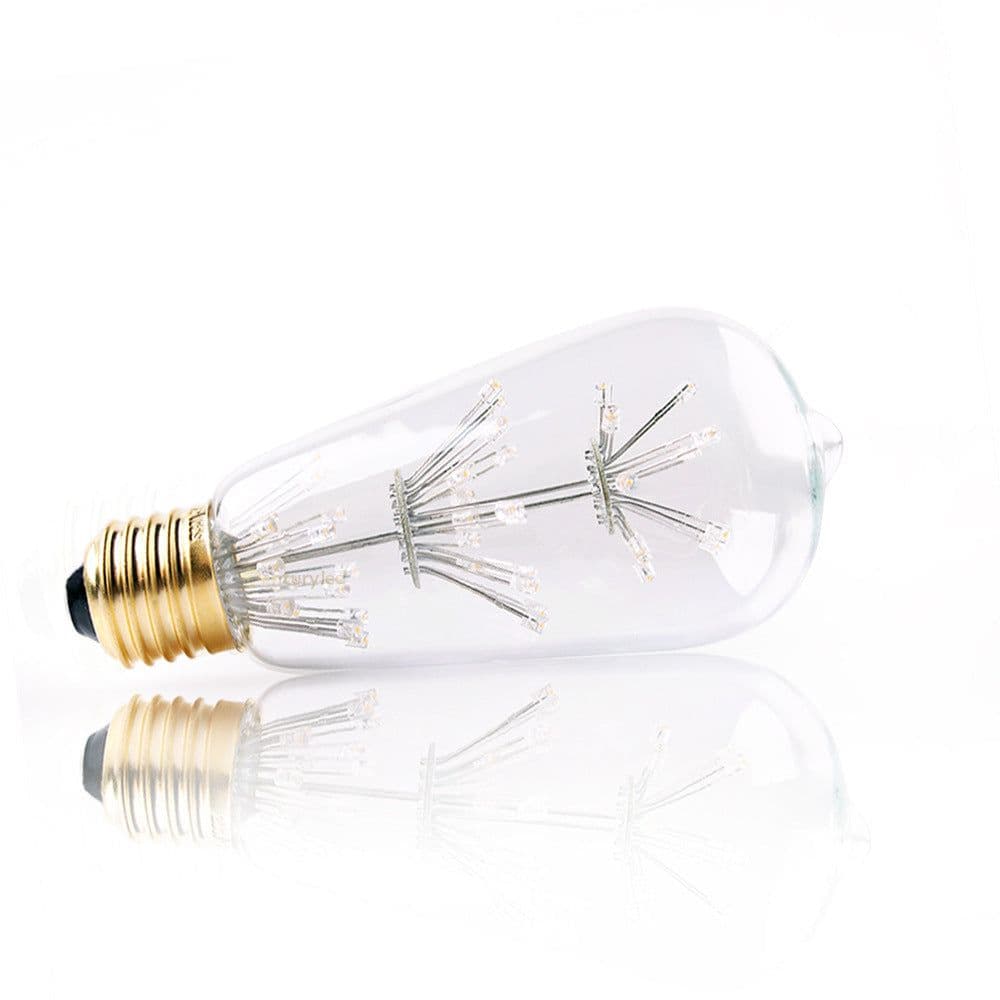 image-LED Light Bulb 3W Colorful Stars ST64 Retro Edison Decoration