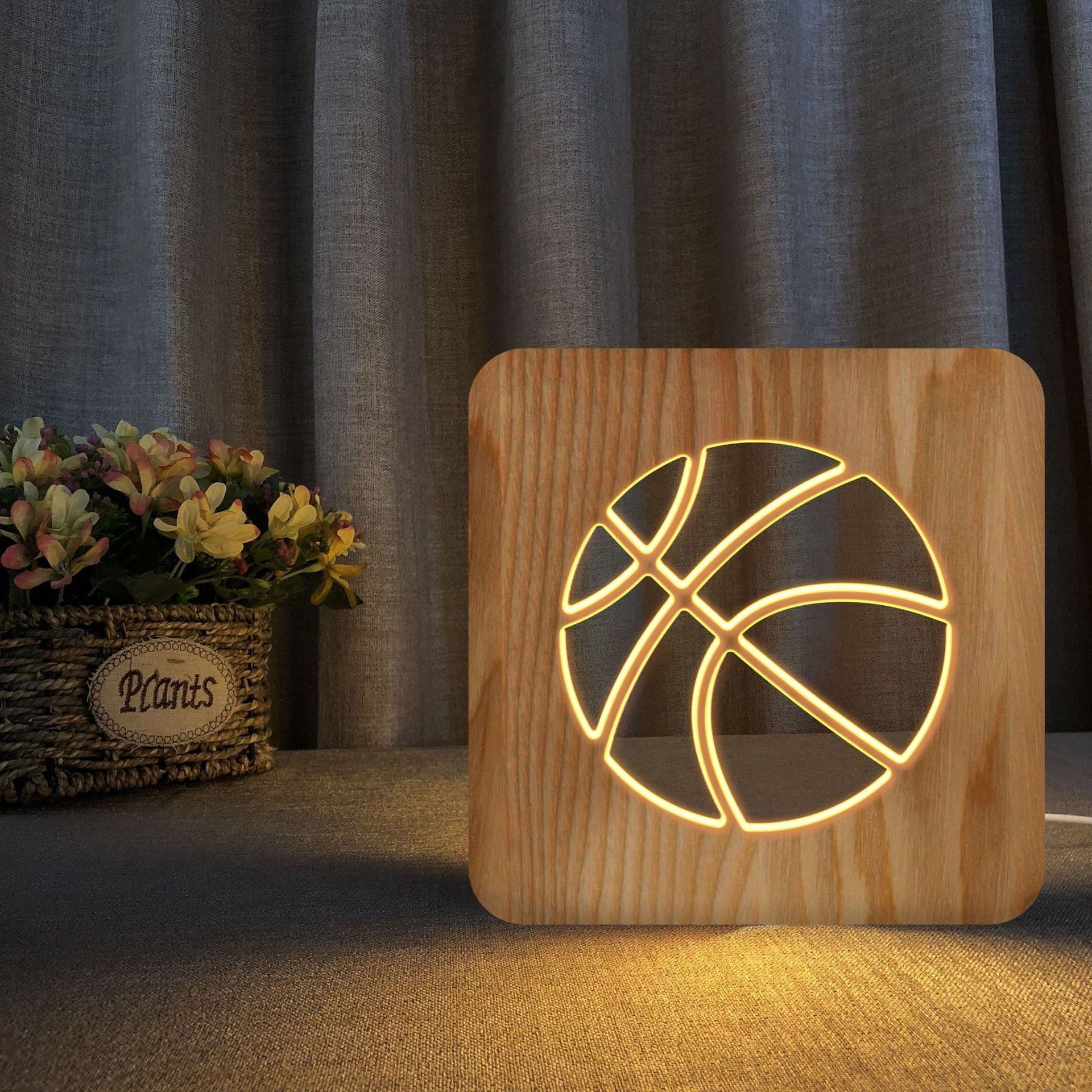 image-Sports Basketball Energy Saving Night Lamp