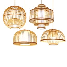 image-Chinese Style Bamboo Chandelier Creative Round Lobby Lobby Atmosphere