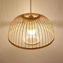 image-Chinese Style Bamboo Chandelier Creative Round Lobby Lobby Atmosphere
