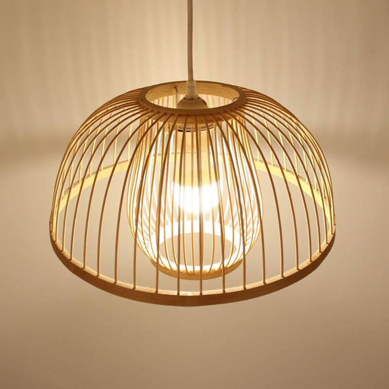 image-Chinese Style Bamboo Chandelier Creative Round Lobby Lobby Atmosphere