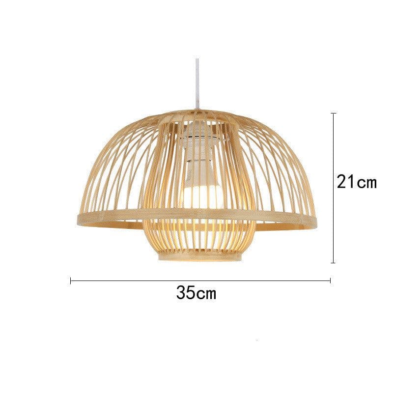 image-Chinese Style Bamboo Chandelier Creative Round Lobby Lobby Atmosphere