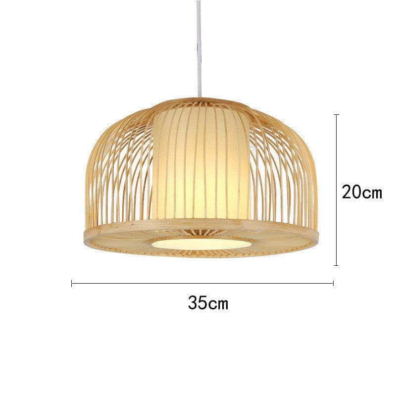 image-Chinese Style Bamboo Chandelier Creative Round Lobby Lobby Atmosphere