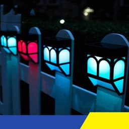 image-Solar Wall Lamp Outdoor Courtyard Home Yard Fence Wall Balcony Garden Villa Door Post Creative Decorative Lamp