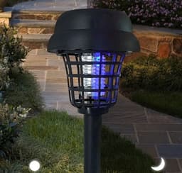 image-Cross-Border Solar Mosquito Killing Lamp Insecticidal WhiteLight Purple Outdoor Lawn Lamp LED Electronic Mosquito Repellent Lamp