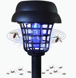 image-Cross-Border Solar Mosquito Killing Lamp Insecticidal WhiteLight Purple Outdoor Lawn Lamp LED Electronic Mosquito Repellent Lamp